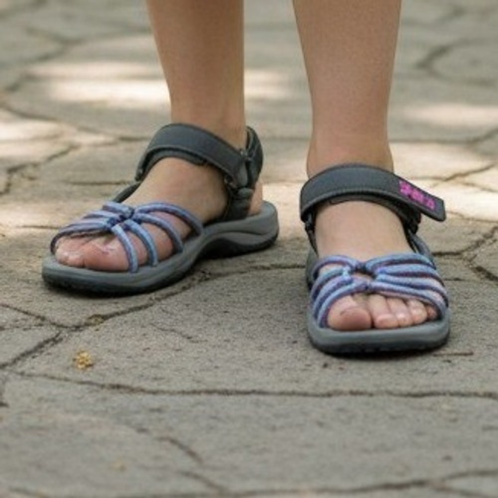 Teva Kayenta Strappy Sport Sandals Black Blue Purple Women 8 F20015A